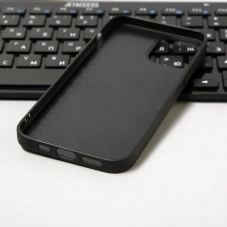 Luazon case for iPhone 12/12 Pro, Magsafe support, glass and leather insert, green-2