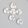 Busina for creativity plastic "Pearl Flat Circle with Orchids" 0.5x1.6x1.6 cm