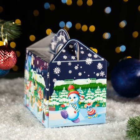 Gift box "New Year in the city", 20 x 12 x 19 cm-3