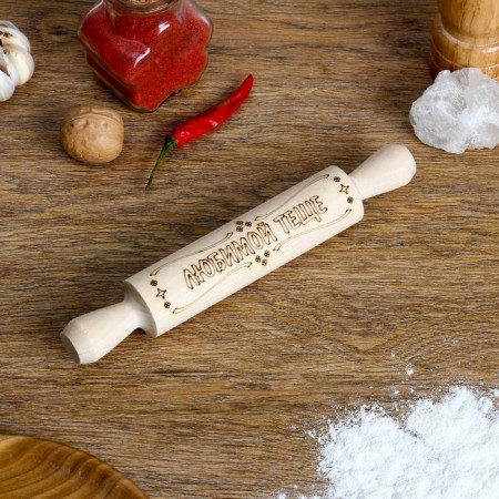 Rockbar with the inscription "Favorite Melts", Birch, 21.5 × 3.5 cm