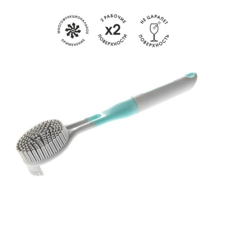 Rubber dishes brush, 27.5x5x4 cm