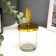 Glass of Glass for 1 candle "Peep" gold 11x5.5x5.5 cm