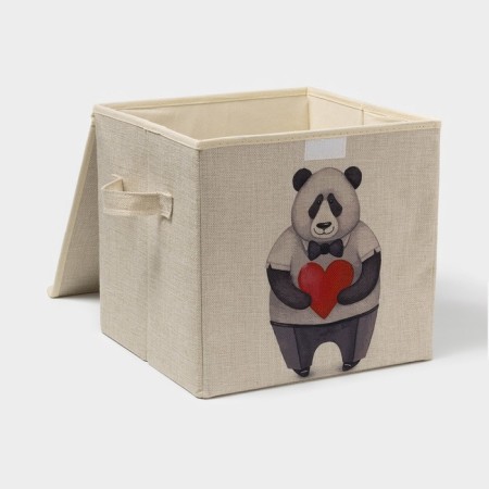 Stellyer box for storage with a lid "Panda in love", 30 × 30 × 28.5 cm-2