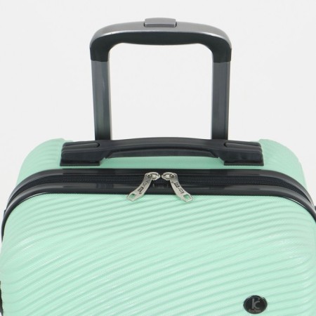 Small 20 suitcase, "Cartes factory", lightning department, code castle, 4 wheels, mint color-4
