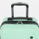 Small 20 suitcase, "Cartes factory", lightning department, code castle, 4 wheels, mint color