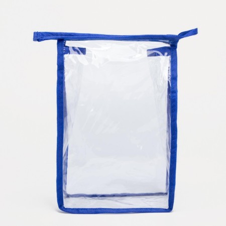 Lightning cosmetic bag, cornflower/transparent color-2