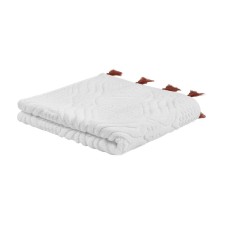 Полотенце с кисточками Tkano Essential, 610 гр, размер 50х90 см, цвет белый