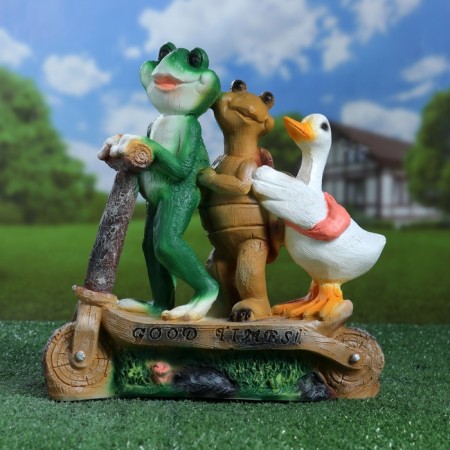 Garden figure "Beast on the scooter" 28x10.5x30cm-1