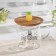 Glass mug with wooden cover "Pineapple", 300 ml