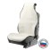Nabbage in the front seat, artificial fur, size 55 x135 cm, white