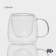 Glass mug with double walls Magistro Duo, 80 ml, 9 × 7 × 6.3 cm