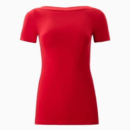 Women's T-shirt with a neckline Minaku Slim Fit: Red color, pr 42-6