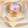 Satin tape with embossing "Smooth lines", 25 mm × 18 ± 1 m, ocher/gold No. 155