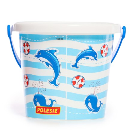 Sanding set: a bucket with a sticker, a strainer, scoop, robberies, 2 molds, watering can-7