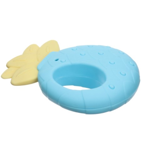 A set of silicone teeters "Blue Boxing", with a rattle, 4 pcs., In the case, crumb I-14