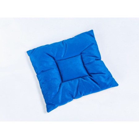 Pillow for a square chair 45x45cm, height 5cm, velor blue, gray, synthet. fiber