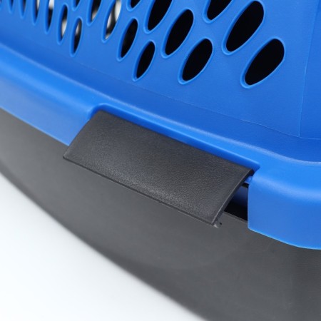 Carriage for animals with a plastic door, 40 x 32 x 26, blue-10
