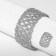 Bracelet "ice" Infinity, white color in silver, 19 size