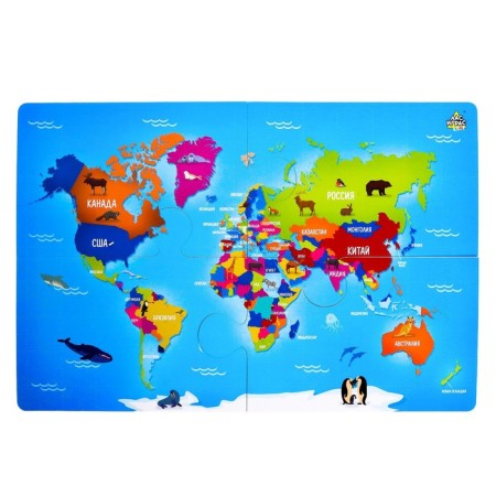 Developing set "World Map. Flags and capital "-1