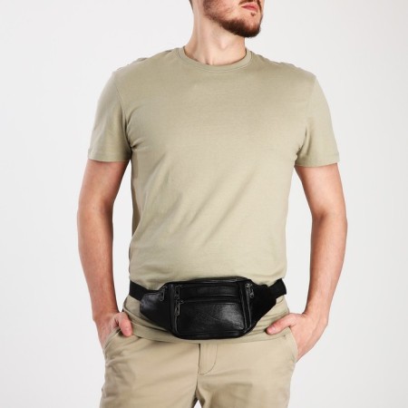Lightning waist bag, black color-3