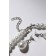 Set 2 objects: earrings, necklace “vernissage” pearl drop, white color in silver, 45 cm