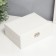 Casket to the leatherette for jewelry "White matte" 8.7x23x17.5 cm