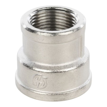 The coupling Stout SFT-0006-000134, 1 "x 3/4", internal thread, transition, nickel-plated brass