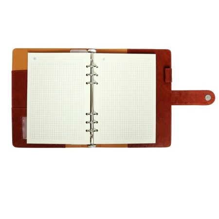 Organizer on the rings, PVC, A5, 140 sheets in a cage, on a button, with a calculator, mix-6