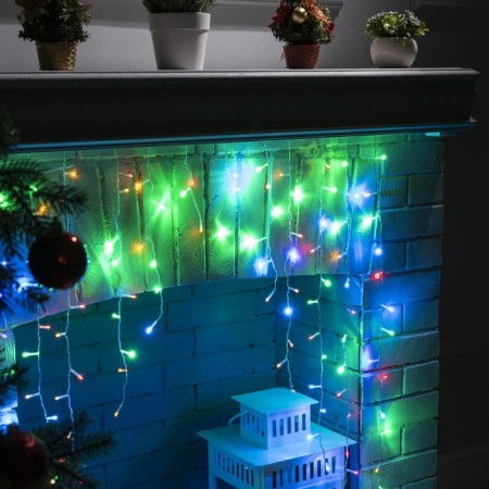 Garland "fringe-arka" 1 × 1 m, IP20, transparent thread, 126 LED, glow of multi, 8 modes, 220 V-2