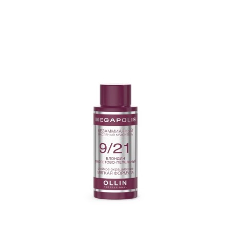 Hair dye OLLIN Professional Megapolis, Besammiach, Oil, Ton 9/21-2