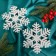 Christmas tree decoration "Taushell" Snowflake (set 2 pcs) D-16 cm, silver