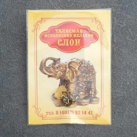 Talisman keychain "Elephant", natural amber-3