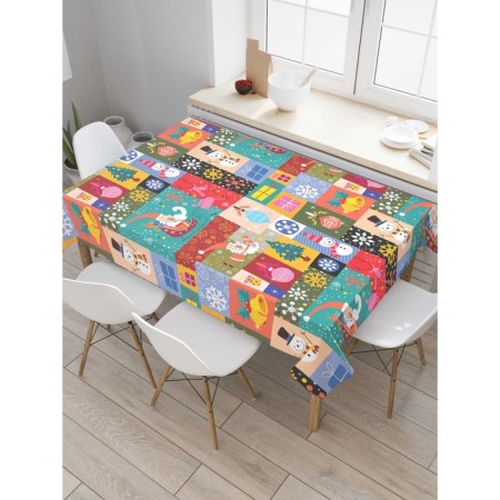 Tables on the table "Met the New Year", rectangular, Saten, size 120x145 cm