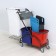 Two -browning cart for cleaning rooms, 2 × 25 l, equipment with a nylon bag, 135 liters