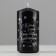 Candle - cylinder "Happy New Year and Merry Christmas!", 5x10 cm, black with silver