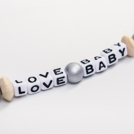 Держатель для соски - пустышки «Love Baby», из дерева-3