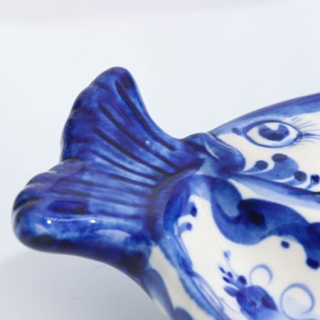 Olno -martyr "fish", gzhel, porcelain, 20x16 cm-2