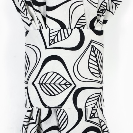 A set of curtains for the kitchen Ethel Leaves 149x180 cm - 2 pcs, grabbing - 2 pcs, 100% HL-2