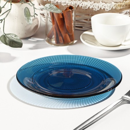 Dessert plate "Luiza", d = 19 cm, color London Topaz-1