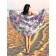Pareo and beach rug "Flower art", d = 150 cm