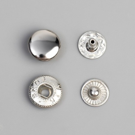 Installation button, alpha (S-shaped), iron, d = 10 mm, silver color-2