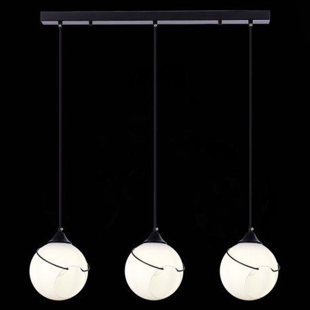 Suspended EVOLUCE lamp. Sle103143-03. Satturo. 3x60 watts, E27, 65.5x15x120 cm, black color-2