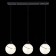 Suspended EVOLUCE lamp. Sle103143-03. Satturo. 3x60 watts, E27, 65.5x15x120 cm, black color