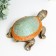 Souvenir Polystone "Turtle Ground" patterns on color carapace 10.5x10.5x5.5 cm