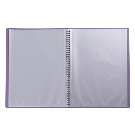 Folder 20 inserts on spirals, A4, 600 μm, Erichkrause "Manga Faces", texture "Sand", purple, mix-7