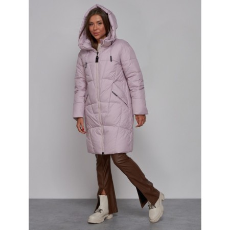 Coat insulated winter female, size 46, purple color-4