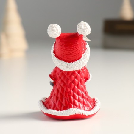 Polystone souvenir "Baby in a red fur coat with fur" mix 5.5x4x8.5 cm-3