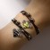 Bracelets "Demetrons" bees, black-brown color, l = 12.5 cm