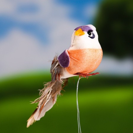 Plug "bird Blide Blue" 3x3cm, length 14cm