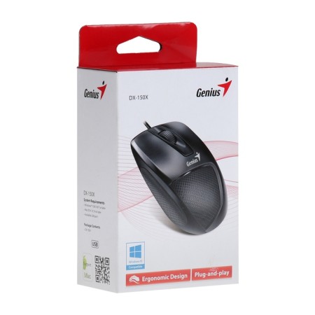 Mouse Genius Mouse DX-150X, Wending, Optical, 1000 DPI, USB, Red-5